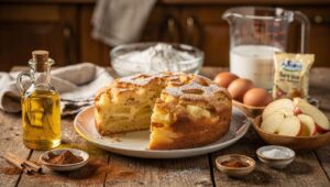 Torta 12 cucchiai alle mele senza bilancia: cremosa e piena di frutta