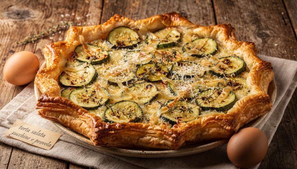 Torta salata zucchine e provola: di pasta sfoglia, velocissima e sempre riuscita