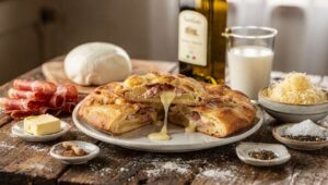 Schiacciata patate e speck: ripieno filante e gustoso in una preparazione sfiziosa