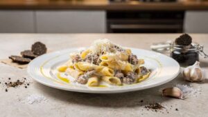 Pasta alla norcina primo piatto tradizionale umbro facile e veloce