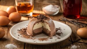 Zuccotto monoporzione panna e cioccolato: il dolce freddo dal cuore cremoso