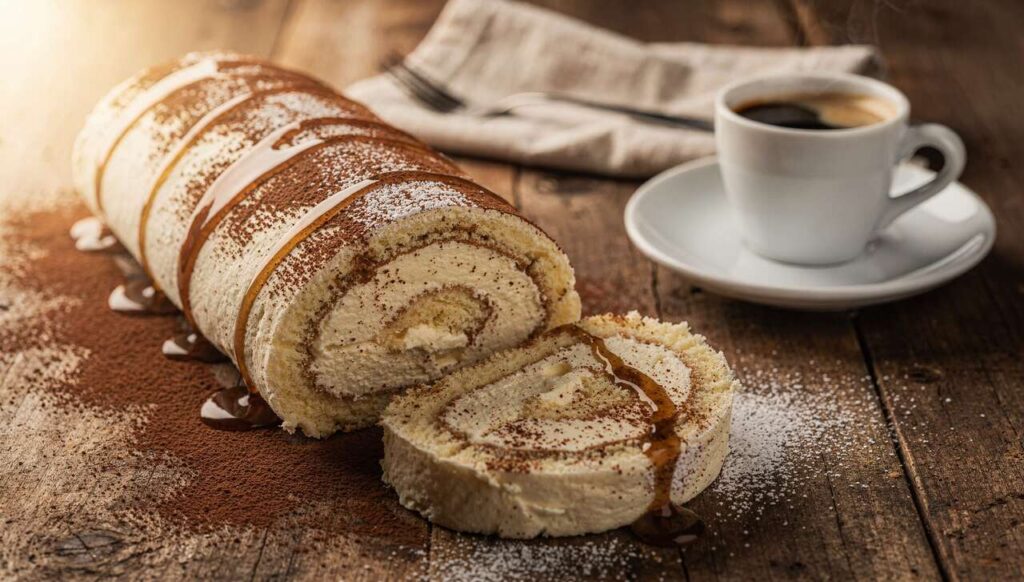Rotolo al tiramisù senza forno: la ricetta che ricorda la pasticceria fatta in casa