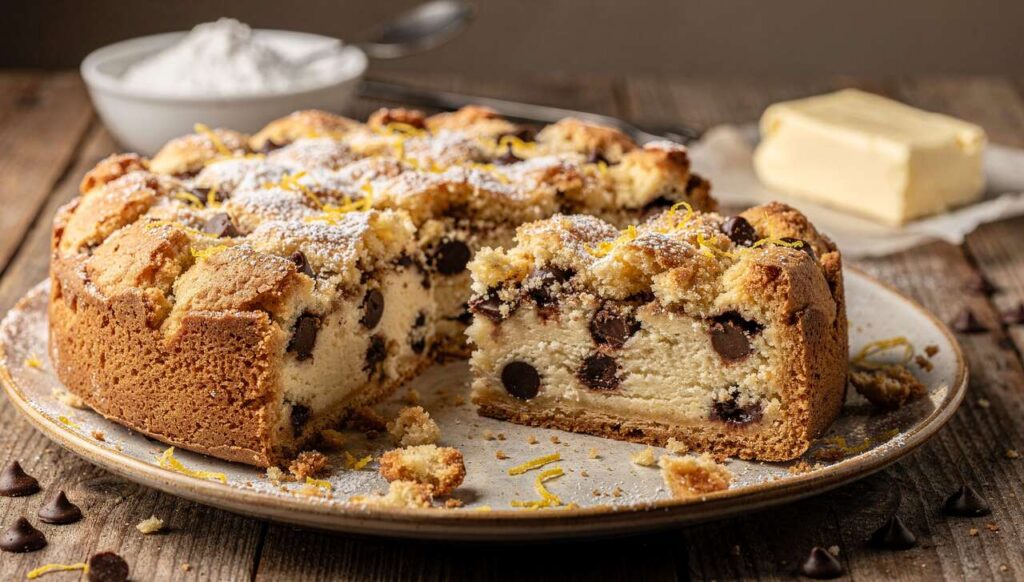 Sbriciolata alla ricotta e gocce di cioccolato: si realizza in una sola ciotola