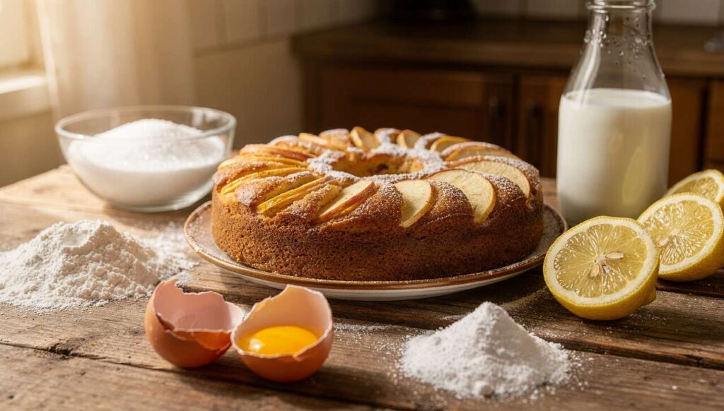 TORTA di MELE Soffice al Limone ricetta semplice del dolce altissimo preparato in casa