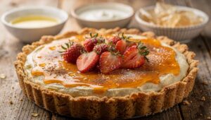 Crostata con crema al mascarpone e fragole fresche: il dolce di marzo che non necessita forno