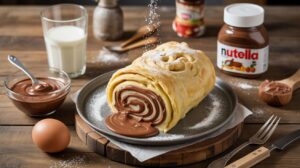 Rotolo alla Nutella fatto in casa: pronto in 20 minuti, dorato fuori e cremoso dentro